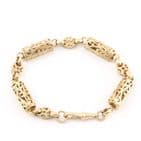 Vintage 9Ct Gold 19.7g Fancy Link Bracelet 7 1/4''