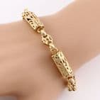 Vintage 9Ct Gold 19.7g Fancy Link Bracelet 7 1/4''