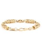 Vintage 9Ct Gold 19.7g Fancy Link Bracelet 7 1/4''