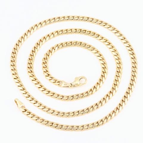 Vintage 9Ct Gold 31.1g Cuban Link Chain Necklace by Chiampesan 23 1/2''