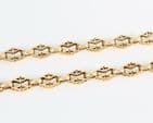 Vintage 9Ct Gold 42.5g Fancy Link Chain / Necklace 31 1/2''