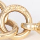 Vintage 9Ct Gold 48.5g Basket And Reeded Batons Links Chain / Necklace 17 3/4''