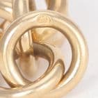 Vintage 9Ct Gold 48.5g Basket And Reeded Batons Links Chain / Necklace 17 3/4''