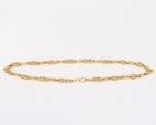 Vintage 9Ct Gold 48.5g Basket And Reeded Batons Links Chain / Necklace 17 3/4''