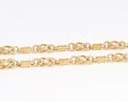Vintage 9Ct Gold 48.5g Basket And Reeded Batons Links Chain / Necklace 17 3/4''