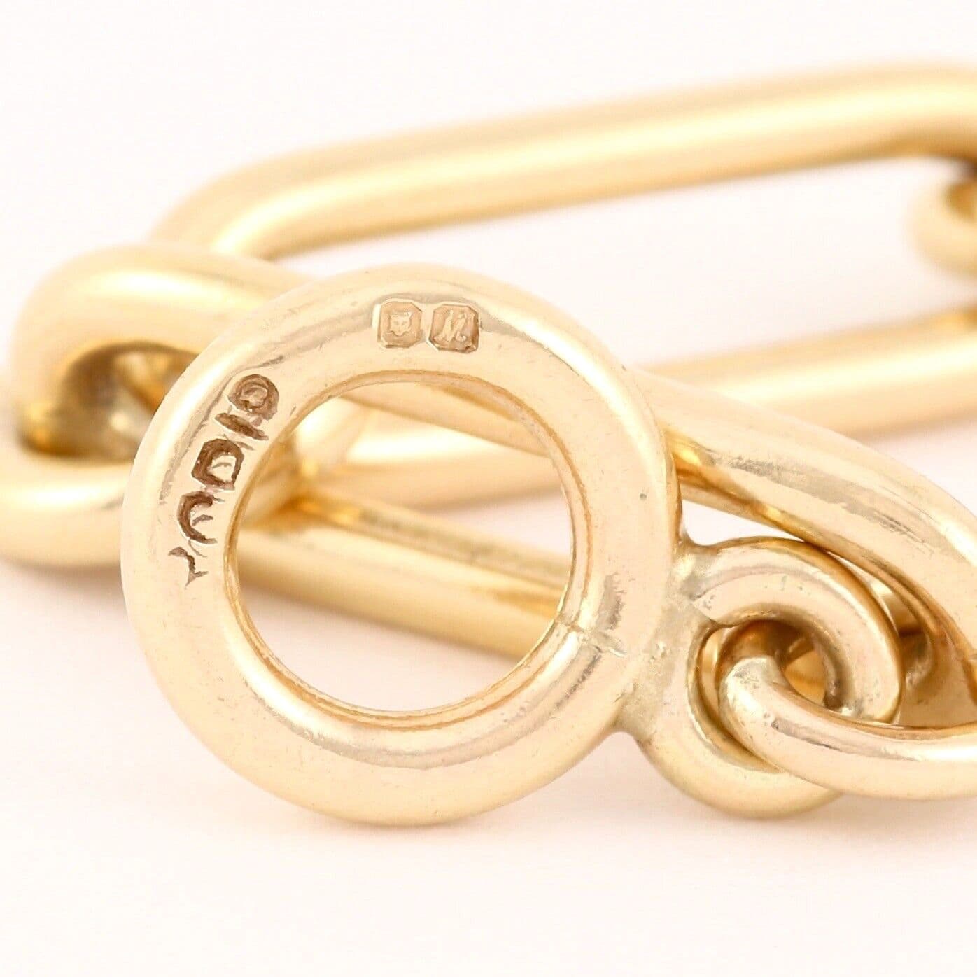 Vintage 9Ct Gold 51 2g PaperClip And Round Link Chain Necklace