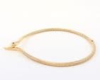 Vintage 9Ct Gold Snake / Serpent Necklace With Ruby Eyes 16''