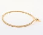 Vintage 9Ct Gold Snake / Serpent Necklace With Ruby Eyes 16''