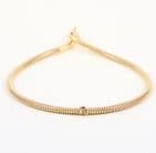 Vintage 9Ct Gold Snake / Serpent Necklace With Ruby Eyes 16''