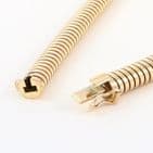 Vintage 9Ct Gold Snake / Serpent Necklace With Ruby Eyes 16''