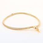 Vintage 9Ct Gold Snake / Serpent Necklace With Ruby Eyes 16''