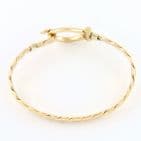 Vintage 9Ct Gold  Tension Bangle / Bracelet With Hinge Hook Clasp 23g