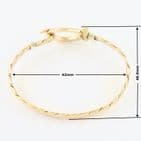 Vintage 9Ct Gold  Tension Bangle / Bracelet With Hinge Hook Clasp 23g