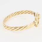 Vintage 9Ct Gold  Tension Bangle / Bracelet With Hinge Hook Clasp 23g