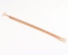 Vintage 9Ct Rose Gold 50g Curb Link Albert Watch Chain / Necklace 22''