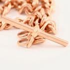 Vintage 9Ct Rose Gold 50g Curb Link Albert Watch Chain / Necklace 22''