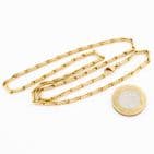 Vintage 9Ct Yellow Gold 17.7g Barleycorn Link Chain Necklace 20''