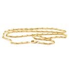 Vintage 9Ct Yellow Gold 17.7g Barleycorn Link Chain Necklace 20''