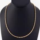 Vintage 9Ct Yellow Gold 17.7g Barleycorn Link Chain Necklace 20''