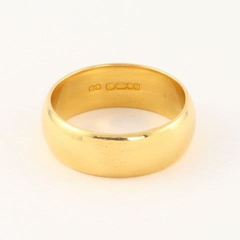 Vintage Heavy Solid 22Ct Gold 11.4g Wedding Ring / Band
