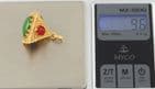 Vintage Italian 18Ct Gold And Agate Byzantine Etruscan Style Pendant / Fob