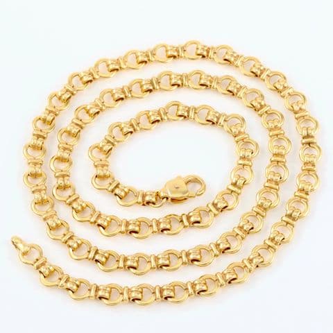 Vintage Italian 9Ct Gold 41g Fancy Link Chain / Necklace by Unoaerre 24''