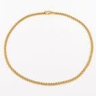 Vintage Italian 9Ct Yellow Gold 18.2 grams Pattern Flat Link Chain Necklace 17''