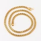 Vintage Italian 9Ct Yellow Gold 18.2 grams Pattern Flat Link Chain Necklace 17''
