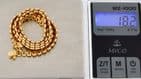 Vintage Italian 9Ct Yellow Gold 18.2 grams Pattern Flat Link Chain Necklace 17''