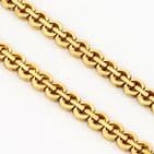 Vintage Italian 9Ct Yellow Gold 18.2 grams Pattern Flat Link Chain Necklace 17''