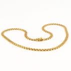 Vintage Italian 9Ct Yellow Gold 18.2 grams Pattern Flat Link Chain Necklace 17''
