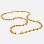Vintage Italian 9Ct Yellow Gold 18.2 grams Pattern Flat Link Chain Necklace 17''