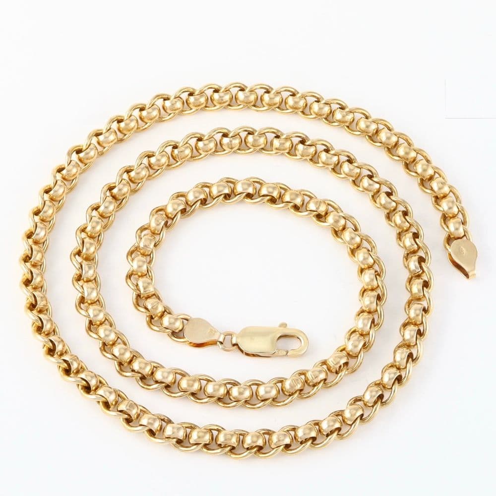 Vintage Men s 9Ct Gold 61 3g RollerBall Roller Ball Chain / Necklace 23