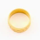 Vintage Solid 22Ct Gold Floral Engraved Patterned Wedding Ring / Band