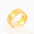Vintage Solid 22Ct Gold Floral Engraved Patterned Wedding Ring / Band