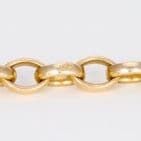Vintage Solid 9Ct Gold 12.9g Oval Belcher Link Chain Necklace 24''