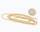 Vintage Solid 9Ct Gold 12.9g Oval Belcher Link Chain Necklace 24''