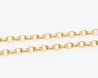 Vintage Solid 9Ct Gold 12.9g Oval Belcher Link Chain Necklace 24''