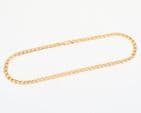 Vintage Solid 9Ct Gold 37.6g Flat Curb Link Chain Necklace 19 3/4'' by Unoaerre