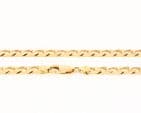 Vintage Solid 9Ct Gold 37.6g Flat Curb Link Chain Necklace 19 3/4'' by Unoaerre