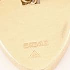 Vintage Solid 9Ct Gold 37.7g Curb Link Charm Bracelet  8 1/8”