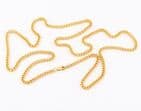 Vintage Solid 9Ct Gold 44g Curb Link Chain Necklace 34 1/2''