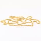Vintage Solid 9Ct Gold 44g Curb Link Chain Necklace 34 1/2''