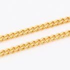 Vintage Solid 9Ct Gold 44g Curb Link Chain Necklace 34 1/2''