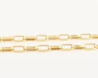 Vintage Solid 9Ct Gold 46.2g Long Elongated Link Chain Necklace 19 3/4''