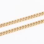 Vintage Solid 9Ct Gold 50.7g Flat Curb Link Chain Necklace 30 1/2''