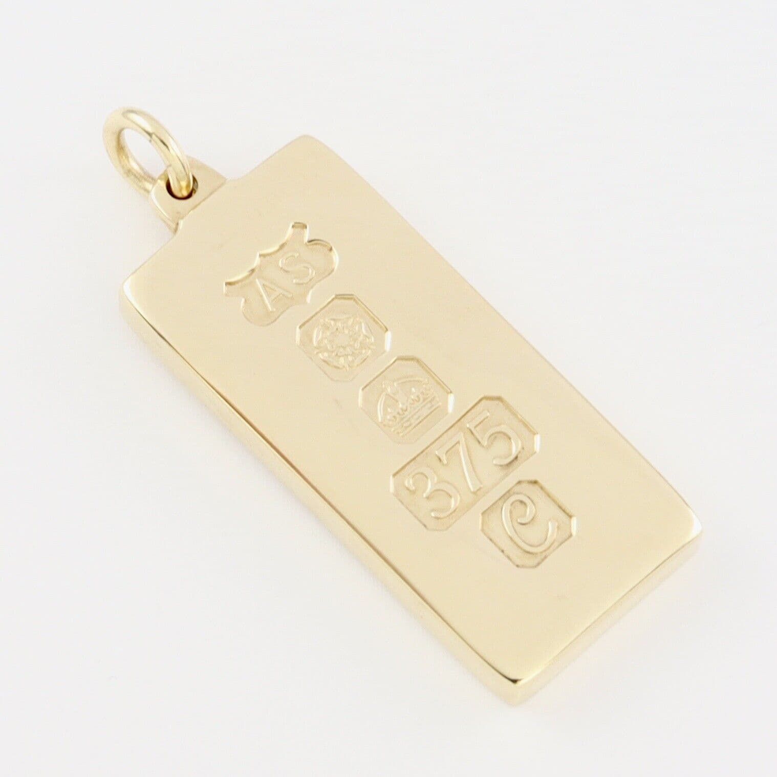 Solid gold ingot pendant Clearance