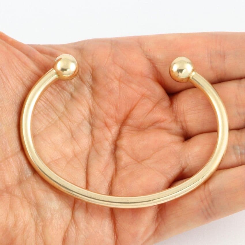 Vintage Solid 9Ct Gold Torc / Torque Bangle / Bracelet 30 8g