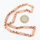 Vintage Solid 9Ct Rose Gold 34.5g Bars And Stars Link Chain / Necklace 17''