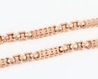 Vintage  Solid 9Ct Rose Gold 34.5g Bars And Stars Link Chain / Necklace 17''